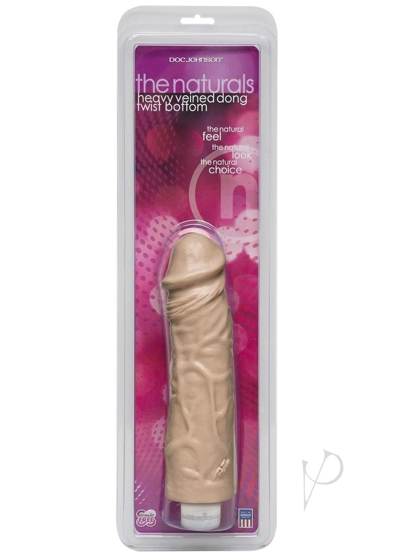 The Naturals Heavy Veined Thick Dildo 8in - Vanilla