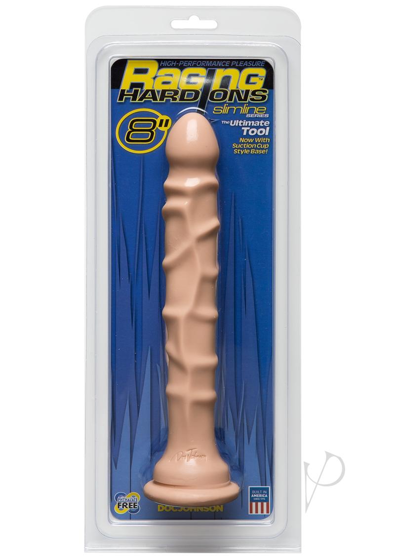 Raging Hard-Ons - Slimline Series - The Ultimate Tool Dildo with Suction Cup 8in - Vanilla