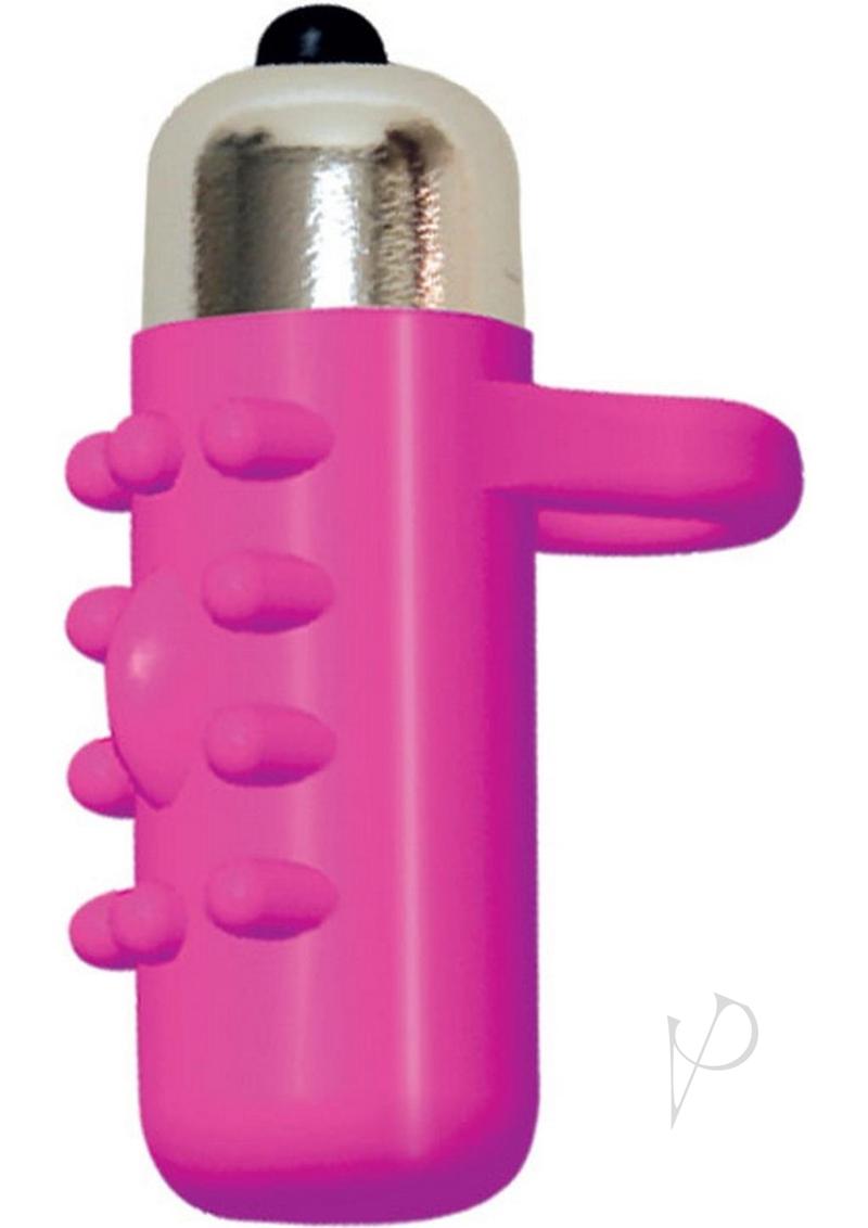 Frisky Fingers Silicone Finger Sleeve with Vibrating Bullet - Magenta