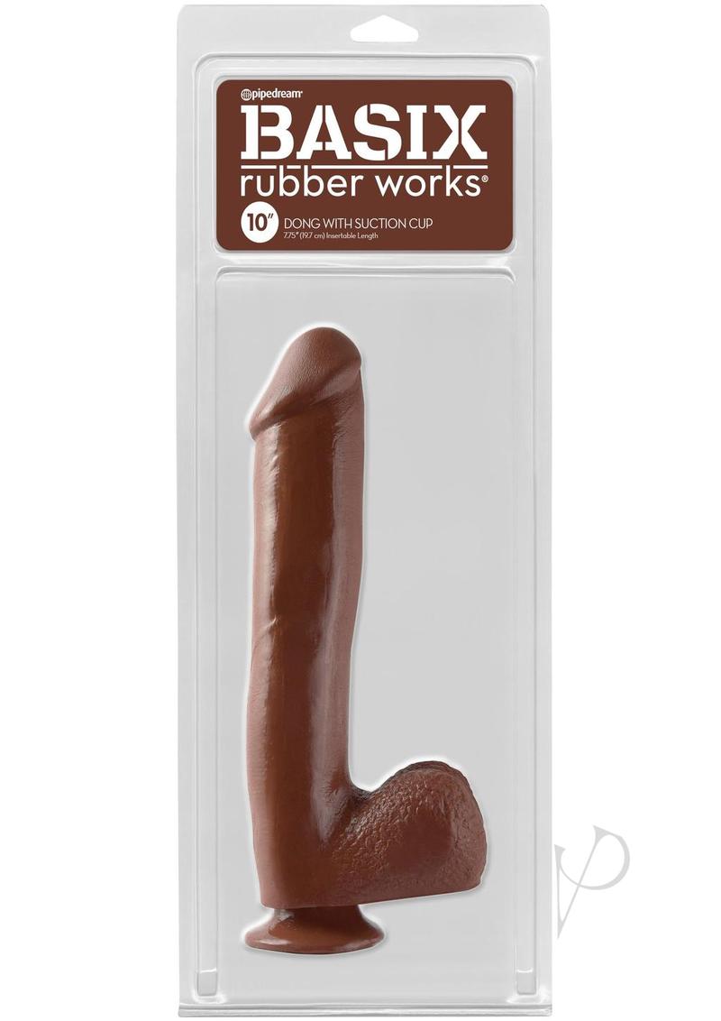 Basix Dong Suction Cup 10in - Chocolate