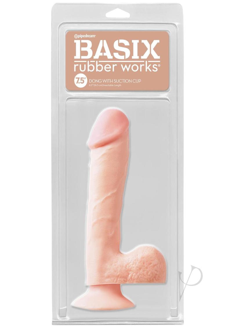 Basix Dong Suction Cup 7.5in - Vanilla