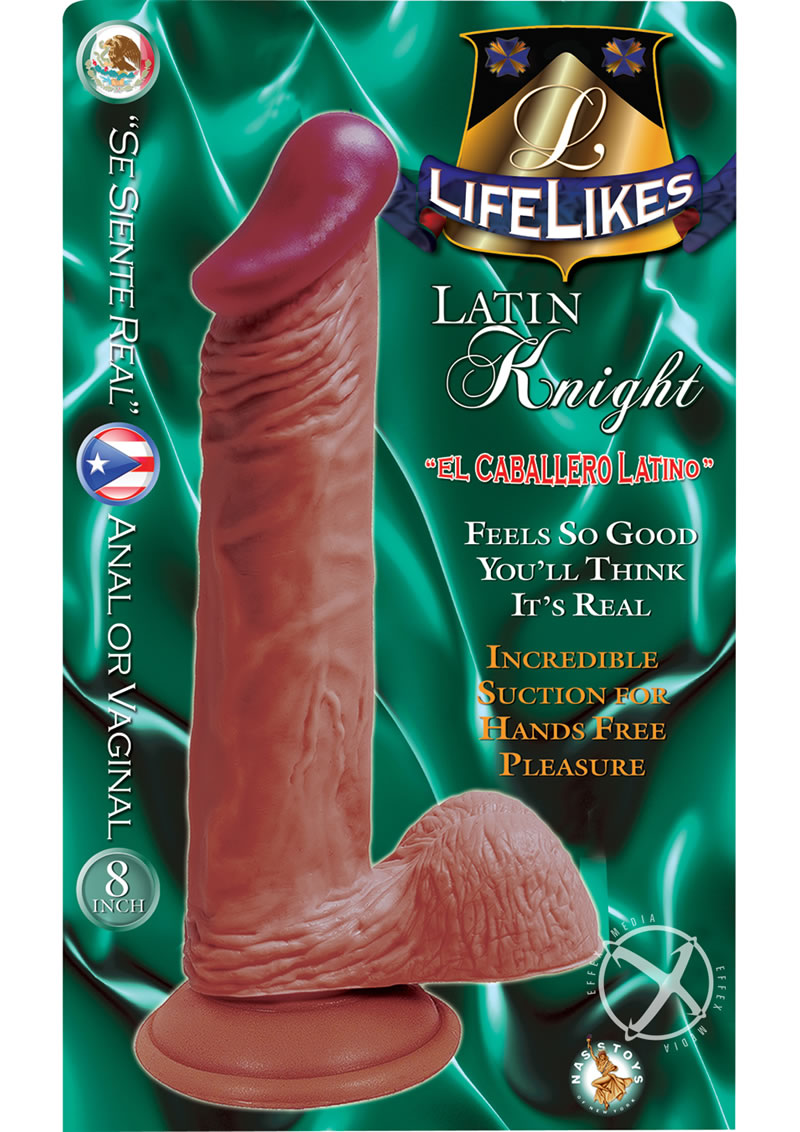 Lifelikes Latin Knight Dildo 8in - Caramel