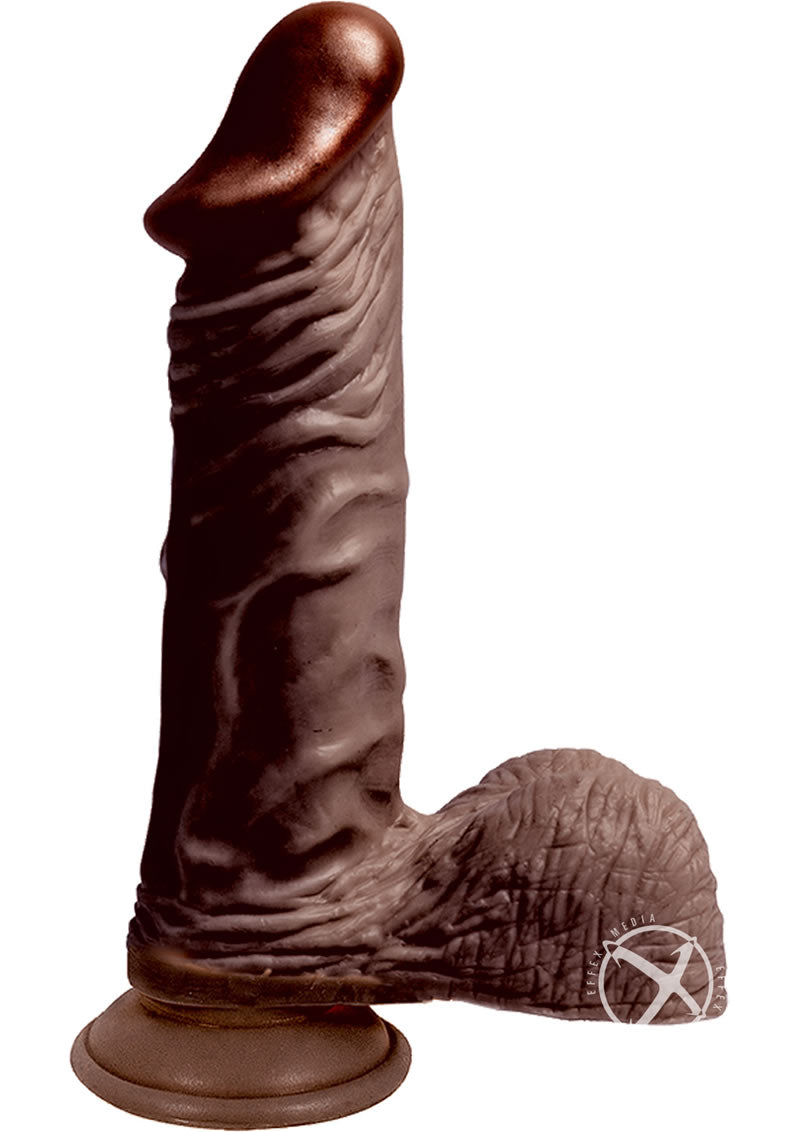 Lifelikes Black King Dildo 9in - Chocolate