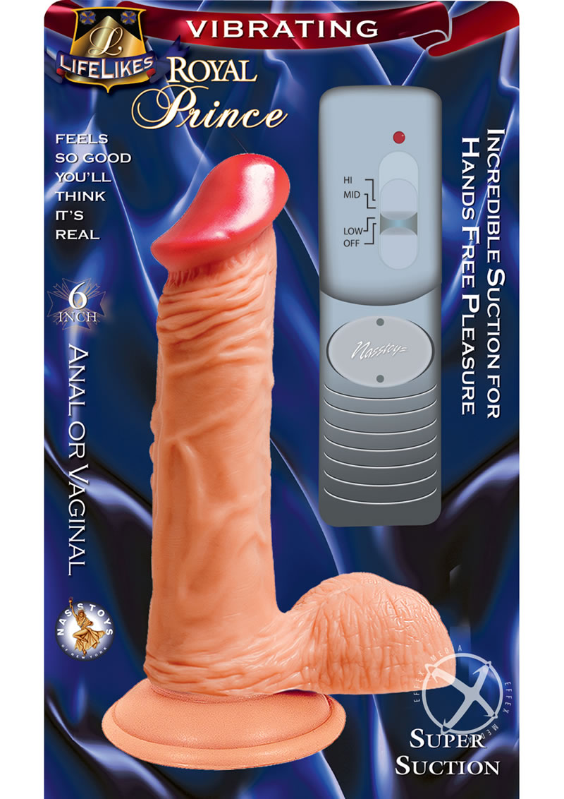 Lifelikes Vibrating Royal Prince Dildo 6in - Vanilla