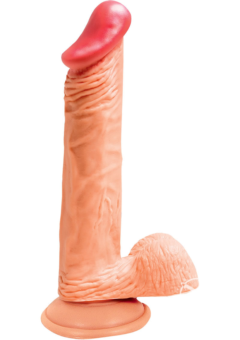 Lifelikes Vibrating Royal Knight Dildo with Wired Remote Control 8in - Vanilla
