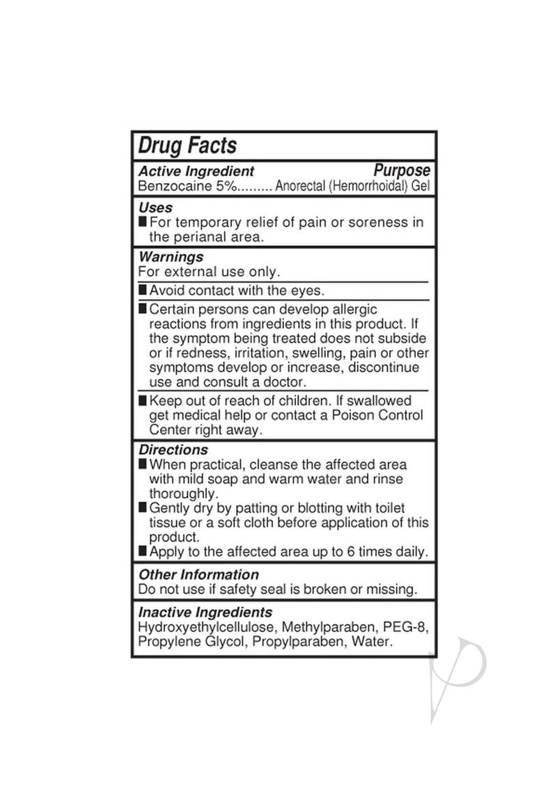 Body Action Anal Glide Anal Desensitizer Water Based Lubricant 2oz