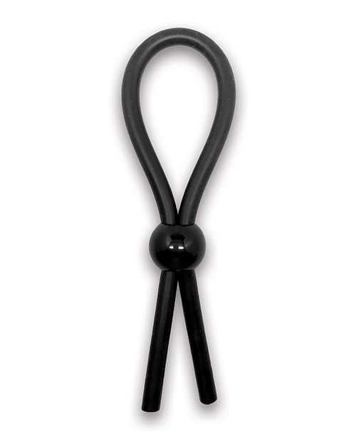 Rock Solid The Lasso Single Lock Adjustable Silicone Cock Tie - Black