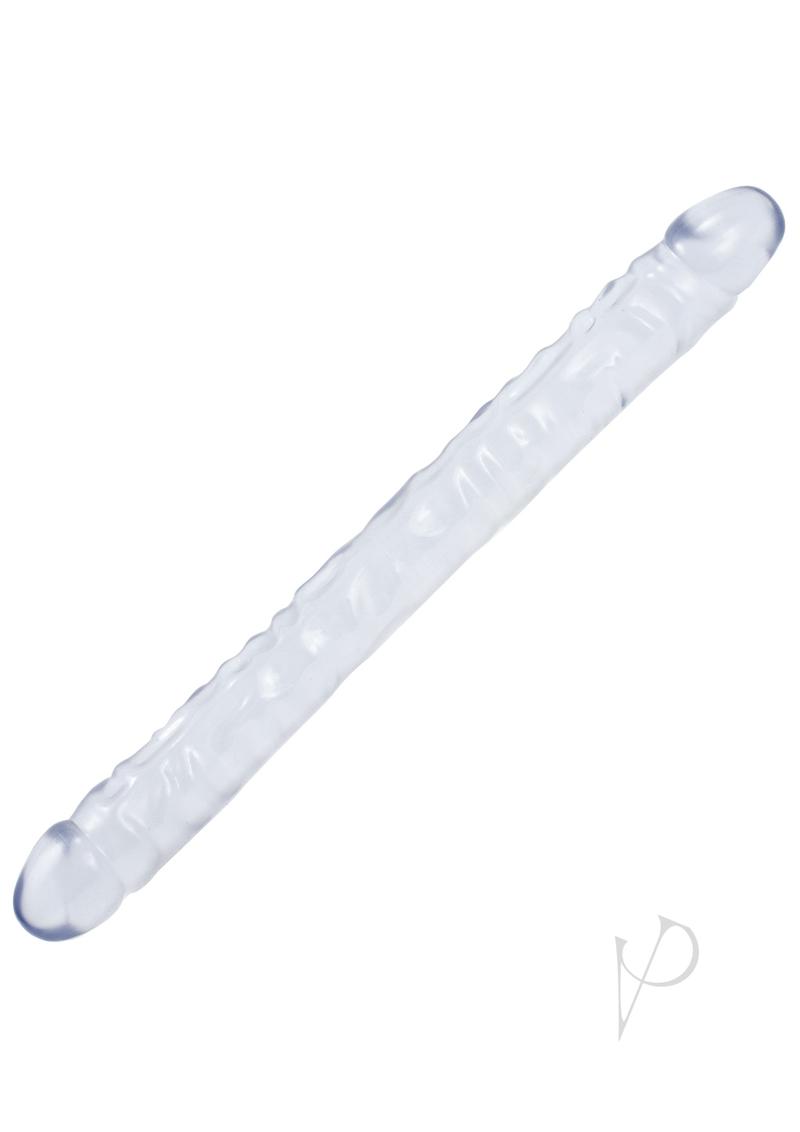 Crystal Jellies Double Dildo 18in - Clear