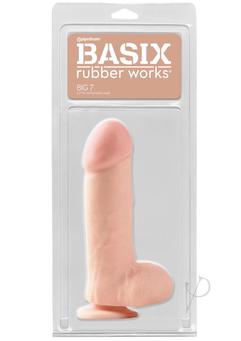 Basix Big 7 with Suction Cup 7in - Vanilla