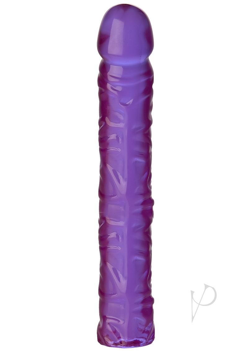 Crystal Jellies Classic Dildo 10in - Purple