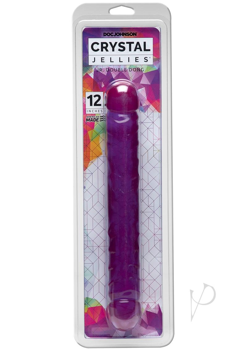 Crystal Jellies Jr. Double Dildo 12in - Purple