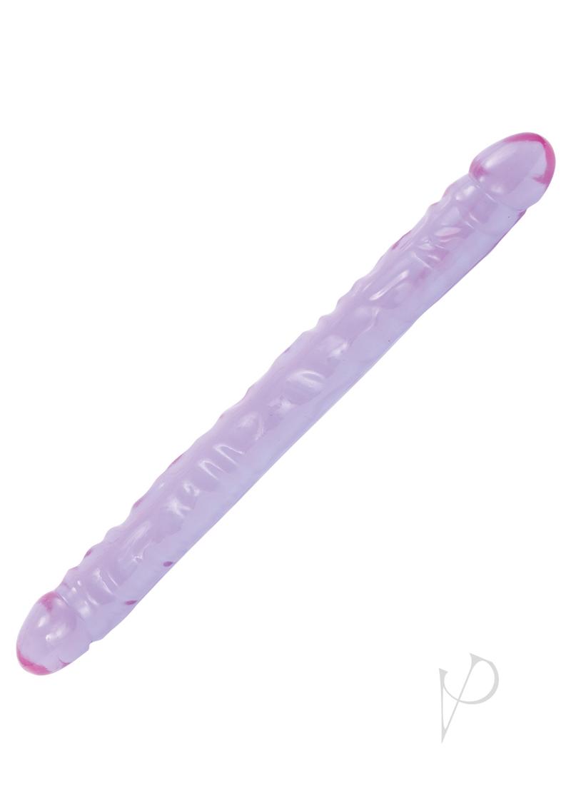 Crystal Jellies Double Dildo 18in - Purple