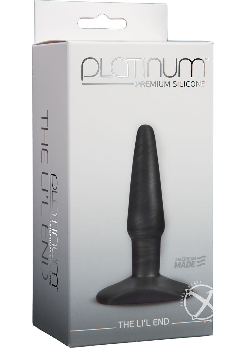Platinum Premium Silicone - The Li'l End Anal Plug - Charcoal