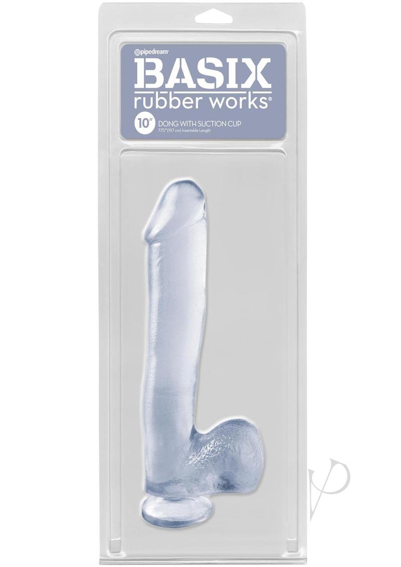 Basix Dong Suction Cup 10in - Clear
