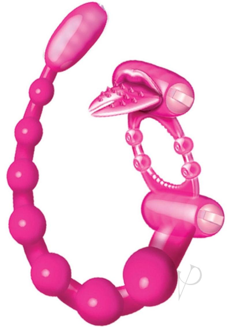 Wet Dreams Xtreme Vibrating Scorpion Silicone Cock Ring - Pink Passion