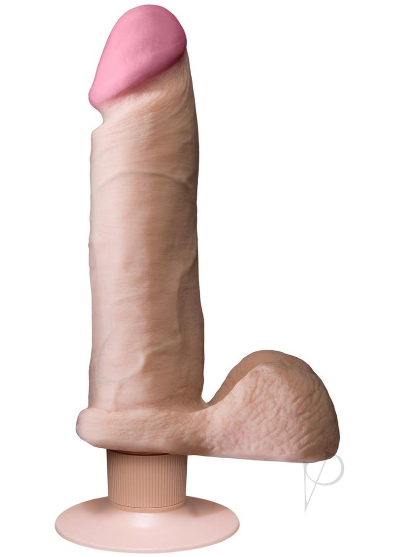 The Realistic Cock Ultraskyn Vibrating Dildo 8in - Vanilla