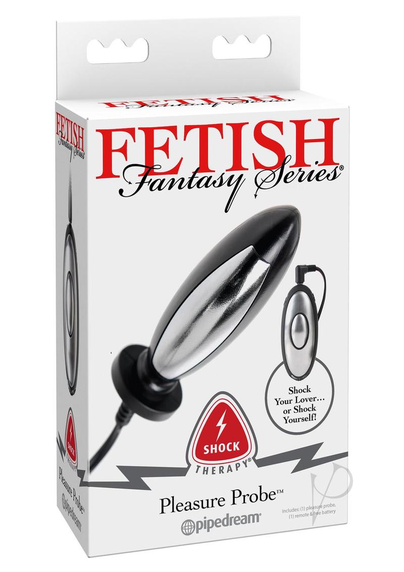 Fetish Fantasy Series Shock Therapy Pleasure Probe with Power Unit - Black and Silver