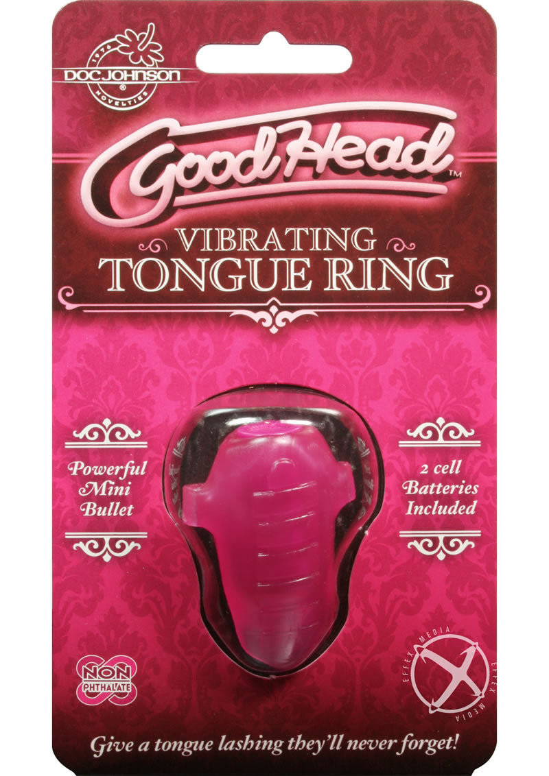 GoodHead Vibrating Tongue Ring - Pink