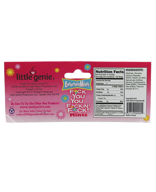 Candyprints Fuck You, You Fuckin` Fuck! Mints (25 packs per bag)