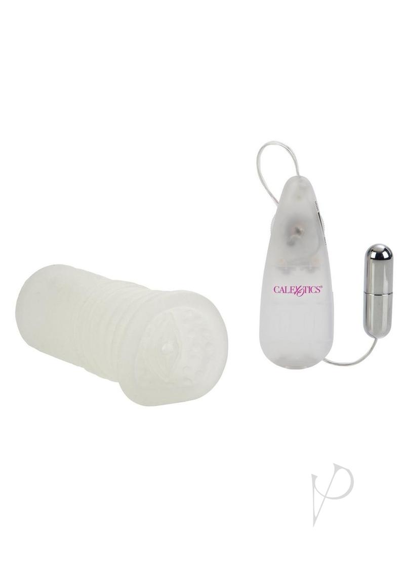 Sue Johanson Glow In The Dark Vibrating Super Head Honcho Masturbator with Bullet and Wired Remote Control - White