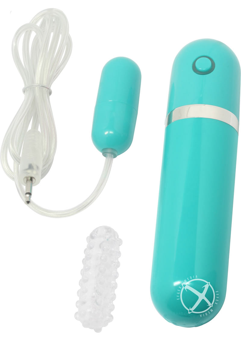Ahhh Vibrating Bullet Of Love with Wired Remote Control - Teal