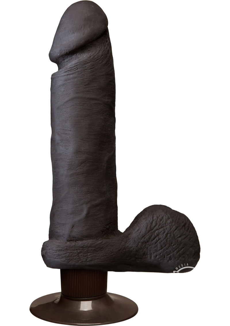 The Realistic Cock Ultraskyn Vibrating Dildo 8in - Black