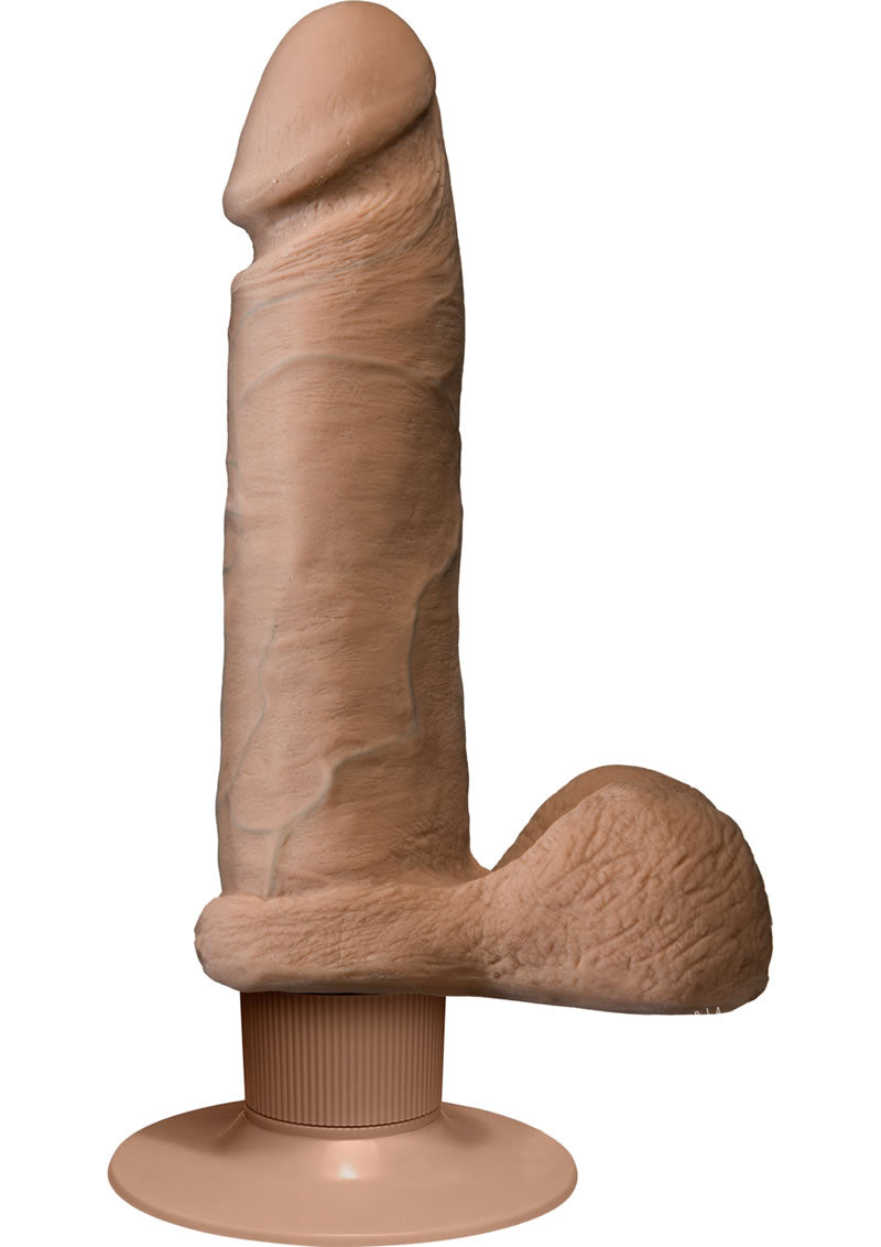 The Realistic Cock Ultraskyn Vibrating Dildo 6in - Caramel