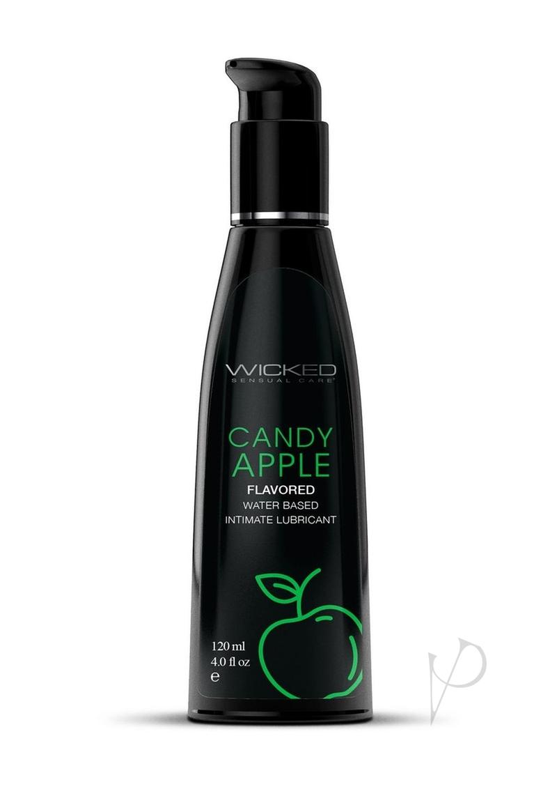 Wicked Aqua Water Based Flavored Lubricant Candy Apple 4oz