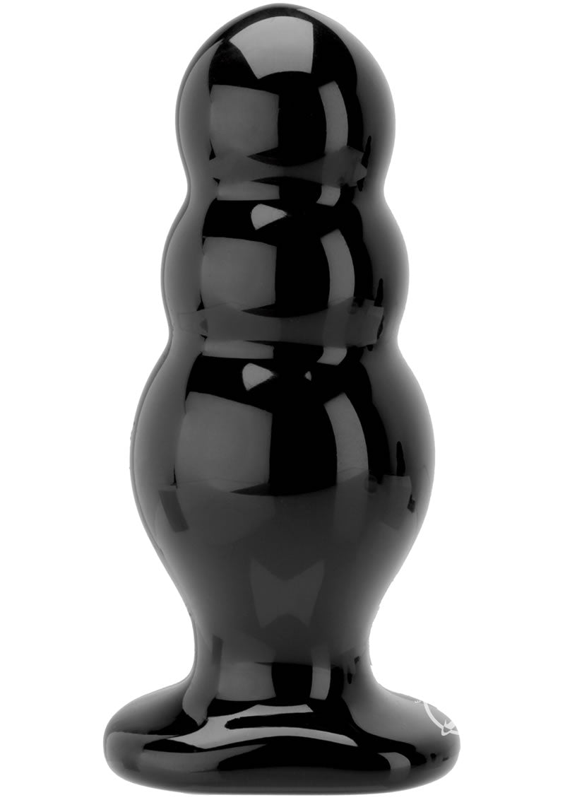 TitanMen Trainer Tool #4 Triple Ripple Anal Plug 5in - Black