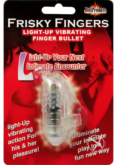 Frisky Fingers Light Up Vibrating Finger Bullet Clear