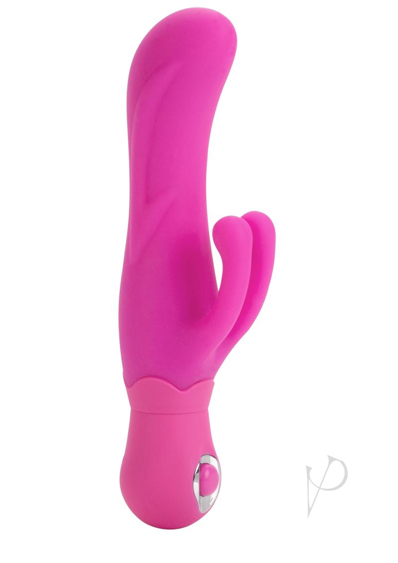 Double Dancer Silicone Rabbit Vibrator - Pink