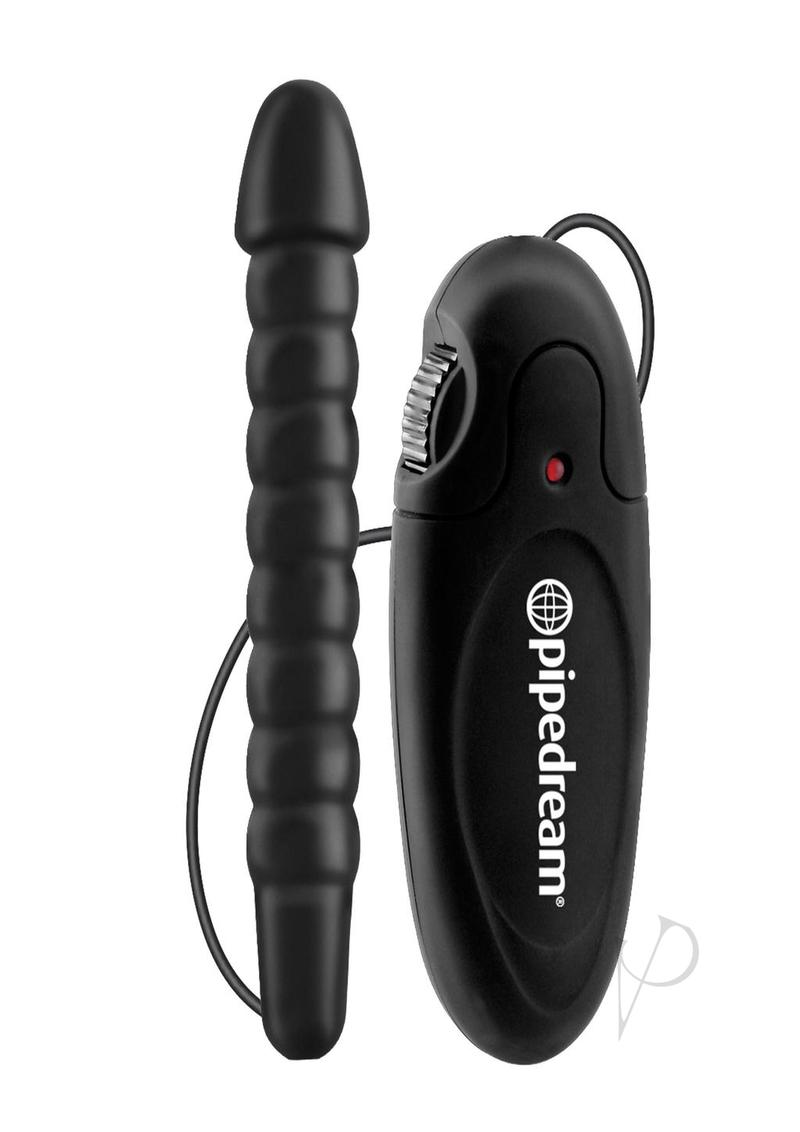 Anal Fantasy Collection Vibrating Butt Buddy with Wired Remote Control 5in - Black