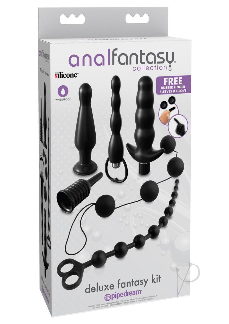 Anal Fantasy Collection Silicone Deluxe Fantasy Kit Waterproof - Black