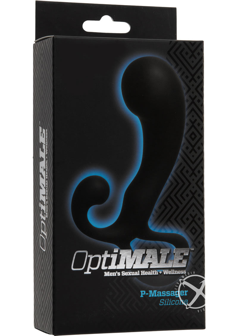 OptiMALE P-Massager Silicone Prostate Massager - Black