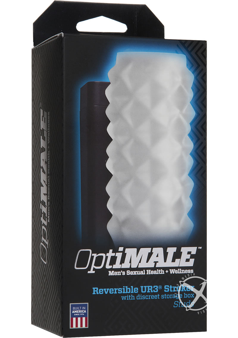 OptiMale Studs Reversible Ultraskyn Masturbator - Frost