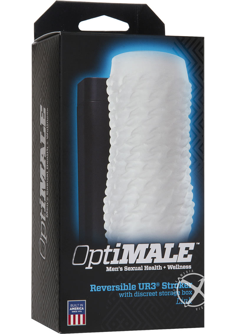 OptiMale Link Reversible Ultraskyn Masturbator - Frost