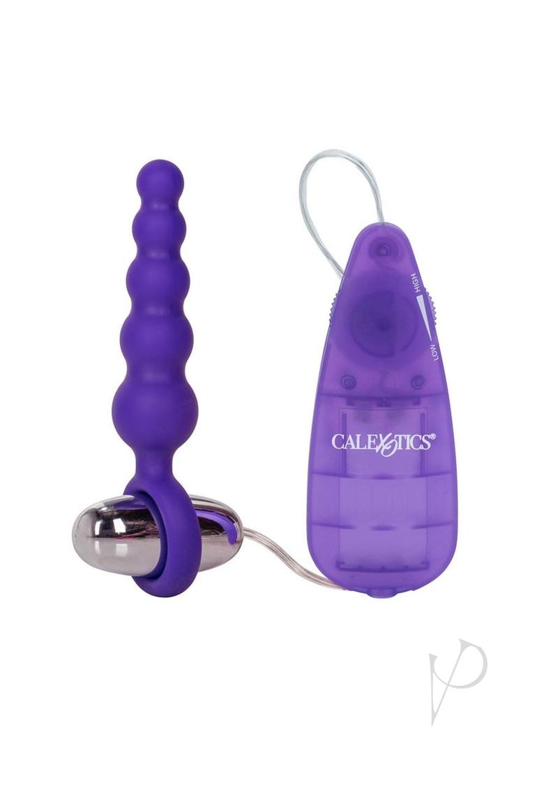 Booty Call Booty Shaker Silicone Vibrating Butt Plug with Wired Remote Control - Purple