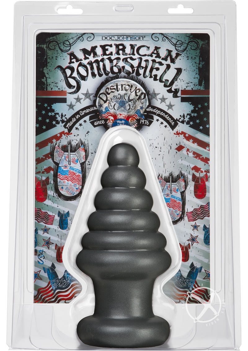 American Bombshell Destroyer Anal Plug - Gun Metal