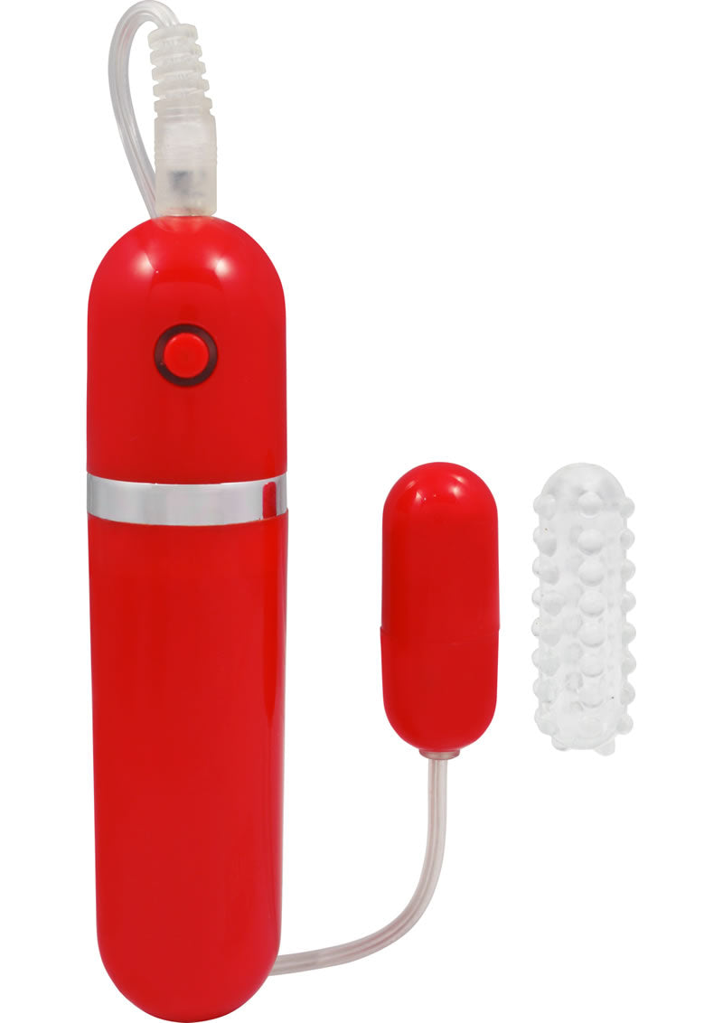 Ahhh Vibrating Bullet Of Love with Wired Remote Control - Red
