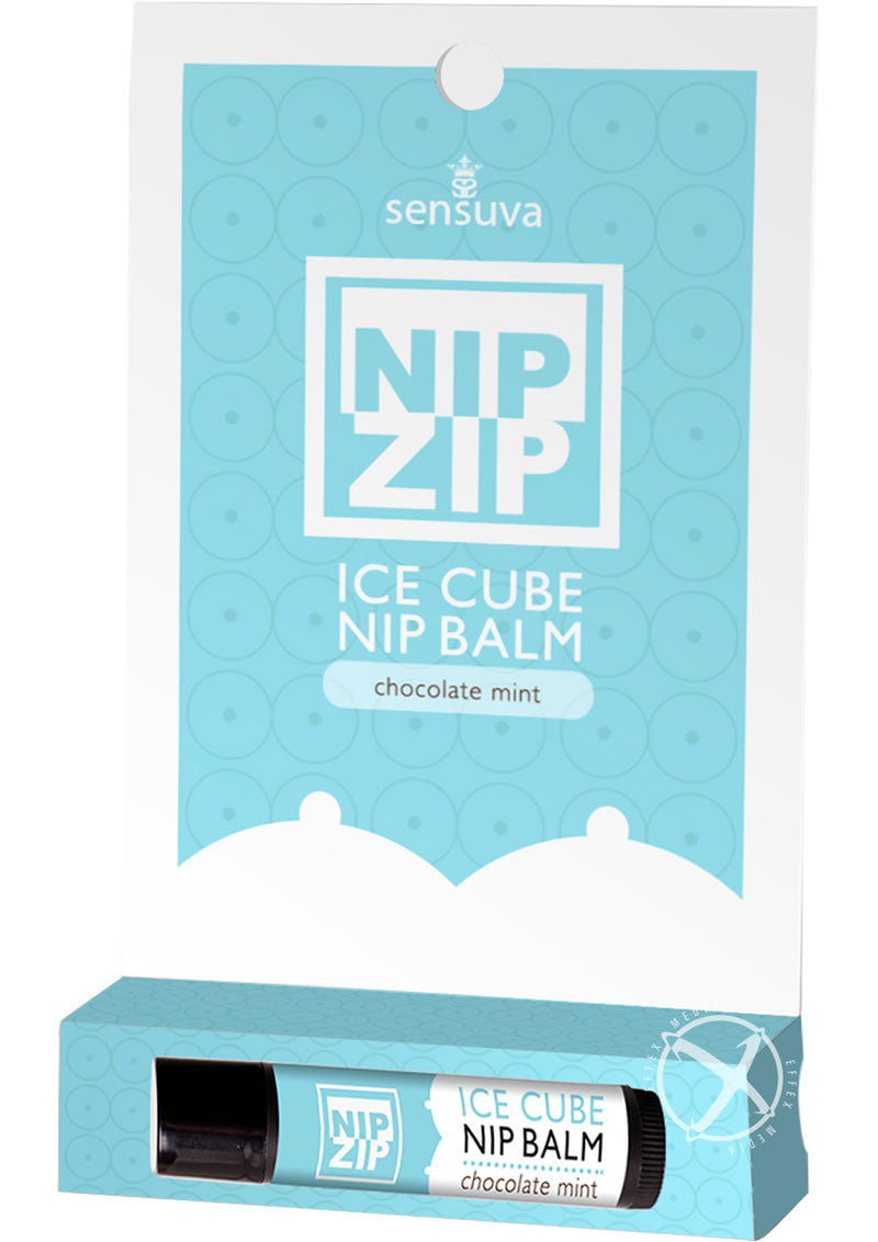 Sensuva Nip Zip Ice Cube Nip Balm Chocolate Mint Flavor