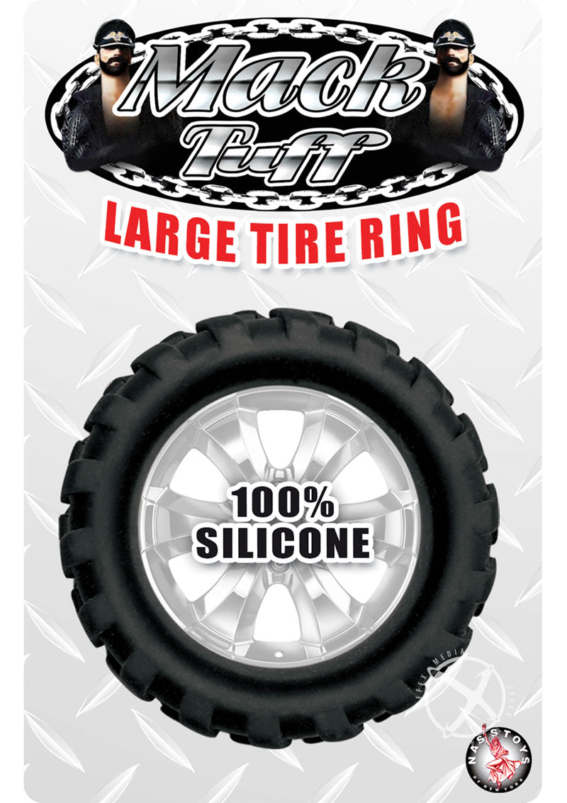 Mack Tuff Large Tire Silicone Cock Ring - Black