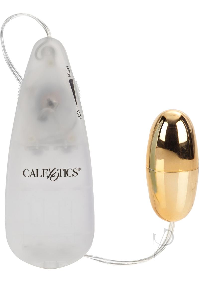 Pocket Exotics Vibrating Gold Bullet with Wired Remote Control - Gold
