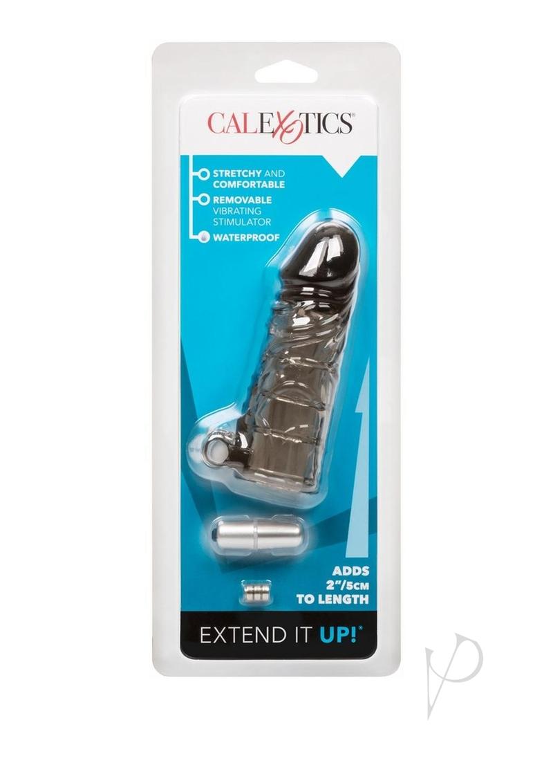 Up Extend it Up Vibrating Extension Sleeve 5in - Smoke