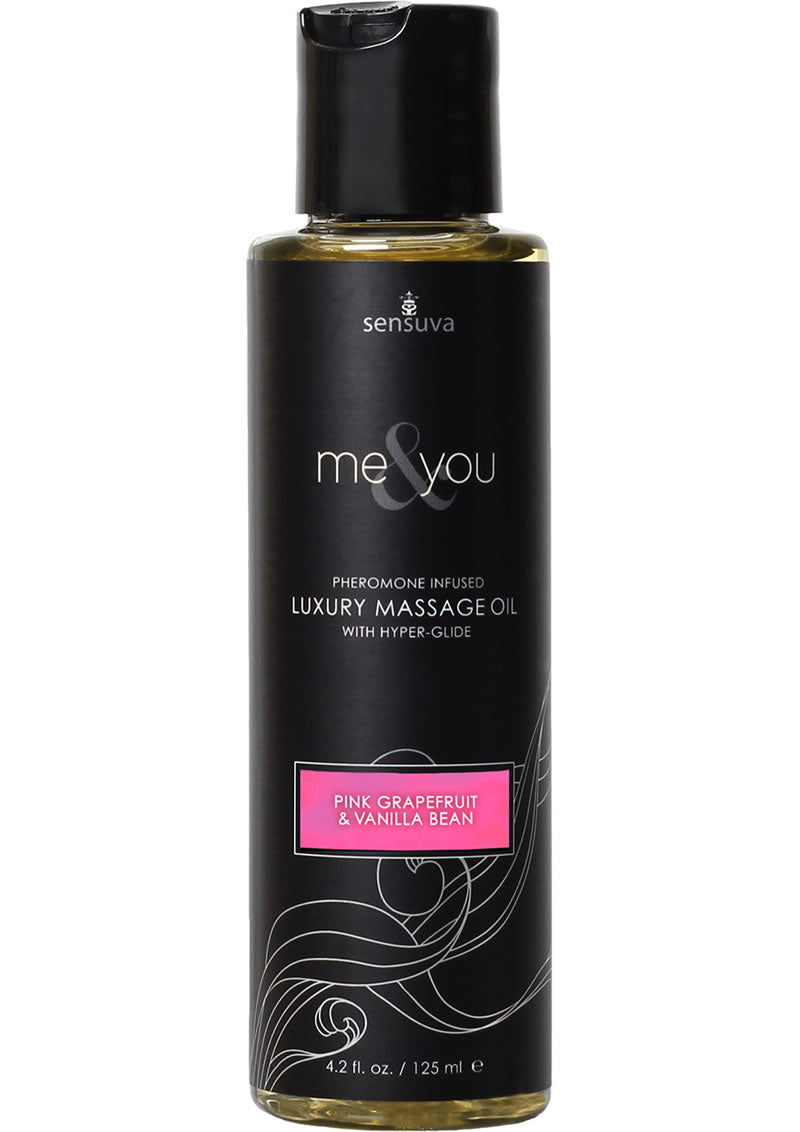 Me and You Pheromone Infused Luxury Massage Oil Pink Grapefruit Vanilla Bean 4.2oz