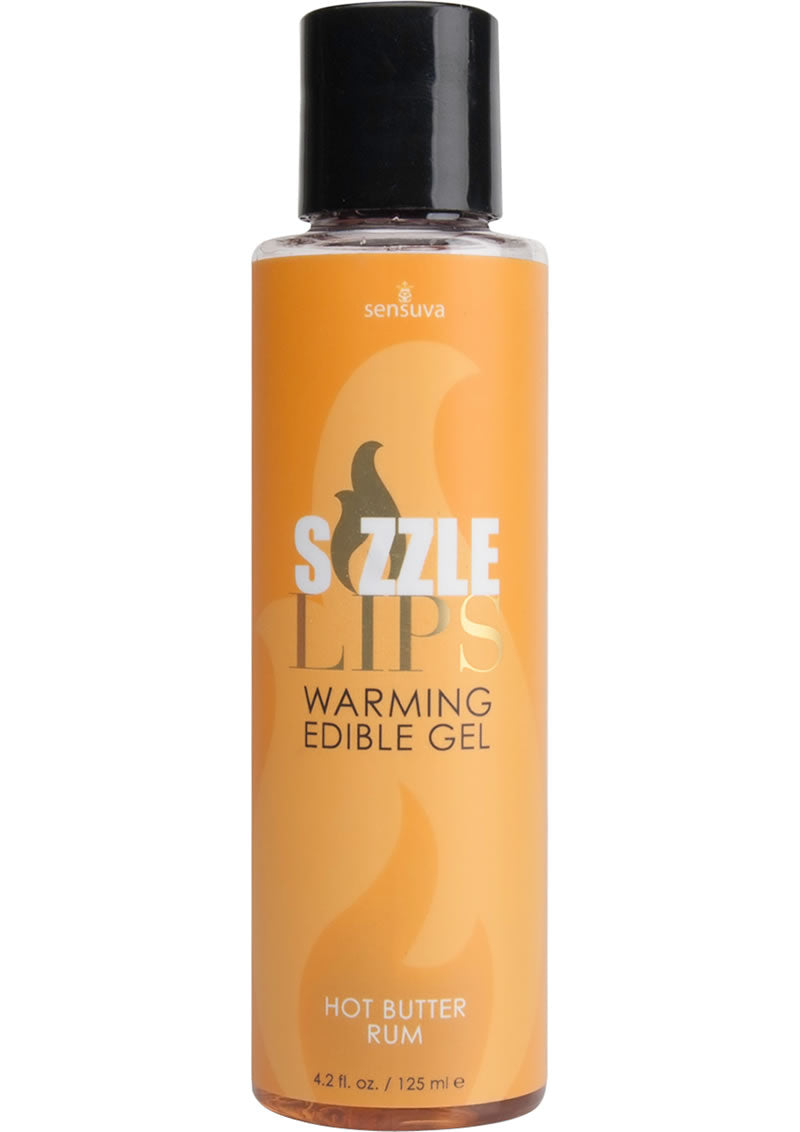 Sizzle Lips Warming Edible Gel Butter Rum 4.2oz