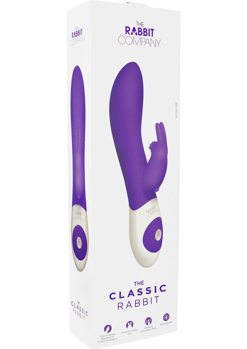 The Rabbit Company The Classic Rabbit Rechargeable Silicone G-Spot Vibrator - Purple