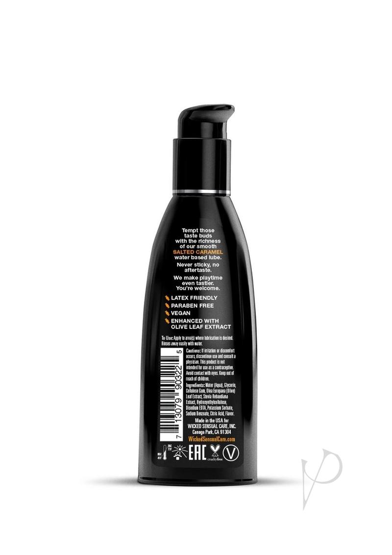 Wicked Aqua Water Based Flavored Lubricant Salted Caramel 2oz