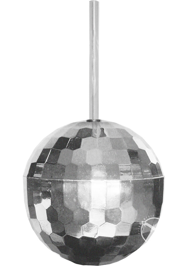 Disco Ball Plastic Cup with Straw Holds 12oz