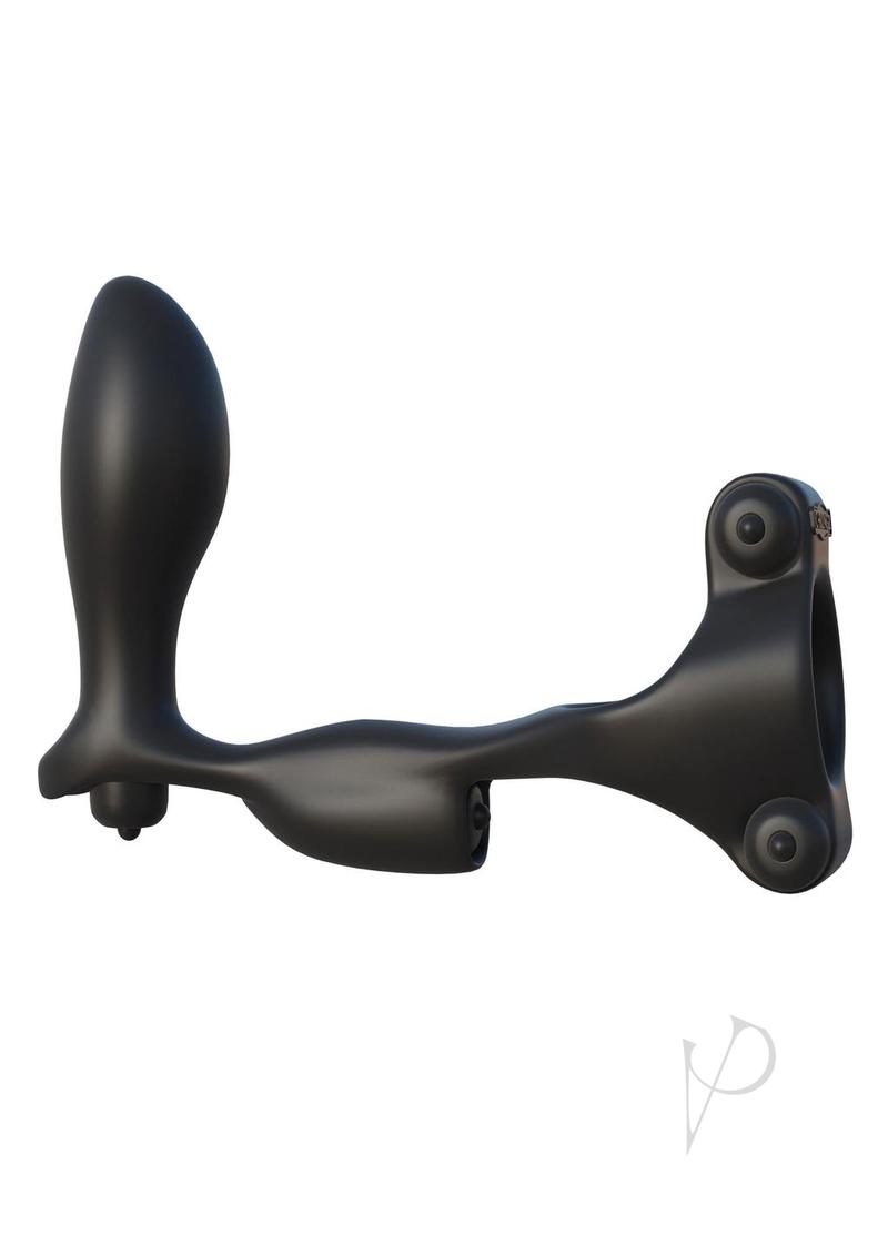 Fantasy C-Ringz Ultimate Silicone Ass-Gasm Cock Ring with Butt Plug - Black