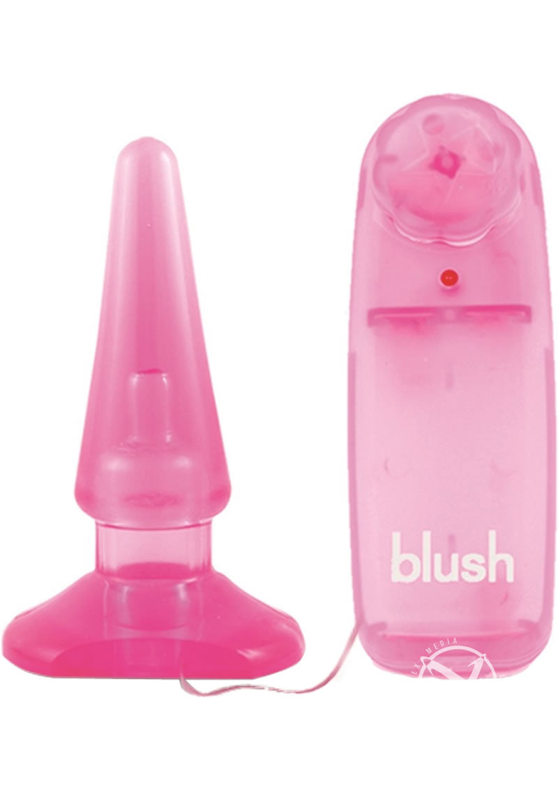 B Yours Basic Vibrating Butt Plug with Wired Remote Control - Pink